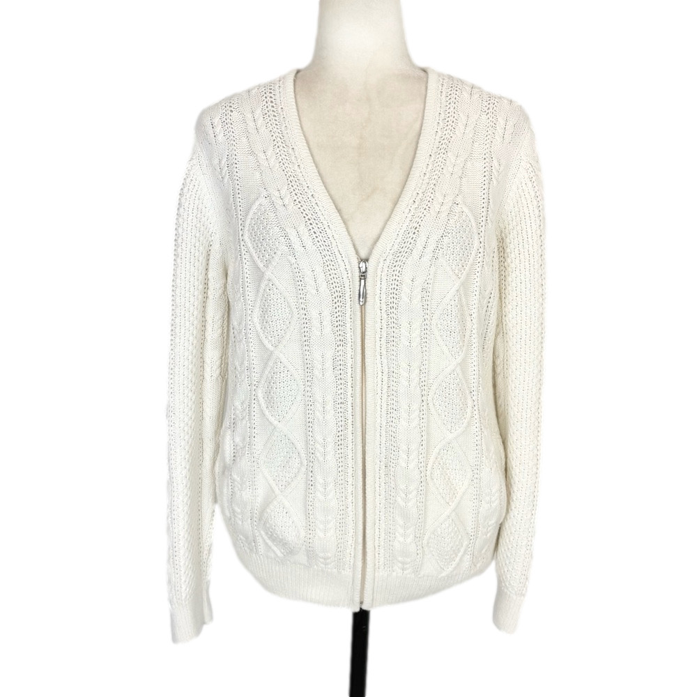 Tabi cream linen blend cardigan